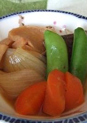 精進　春野菜と車麩の煮物-レシピのメイン写真