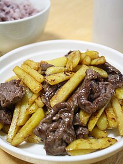 ☆今夜のもう一品☆ジャガイモと牛肉炒め-レシピのメイン写真