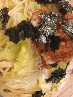 春キャベツとシラスおろしの醤油パスタ-レシピのメイン写真