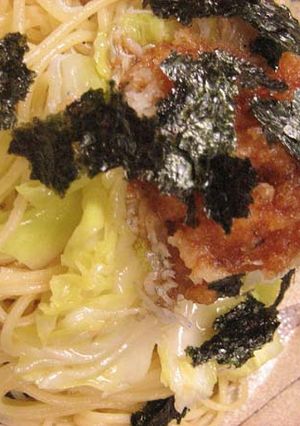 春キャベツとシラスおろしの醤油パスタ-レシピのメイン写真