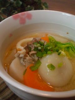 もちもち❤ネバネバ納豆だんご汁-レシピのメイン写真
