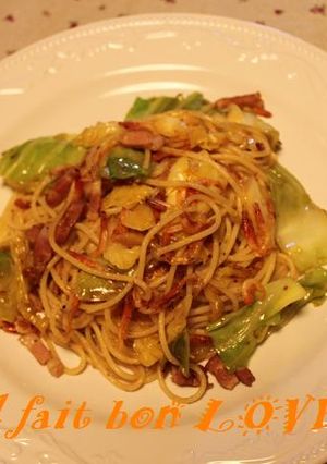 さっと！キャベツと桜エビのパスタ-レシピのメイン写真