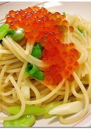 そら豆とイクラの和風パスタ-レシピのメイン写真