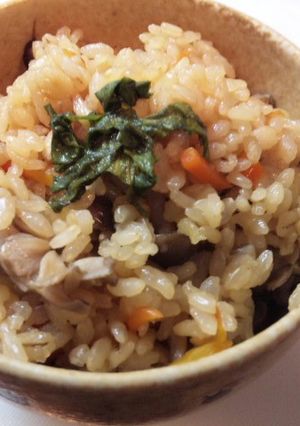 ☆大葉にんにく醤油で炊き込みご飯-レシピのメイン写真