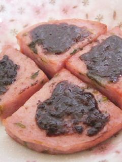 厚切りハムの黒にんにくマヨネーズ焼き-レシピのメイン写真