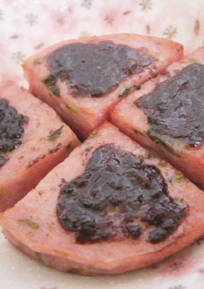 厚切りハムの黒にんにくマヨネーズ焼き-レシピのメイン写真