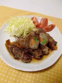 てりてり♡牛de肉巻き-レシピのメイン写真