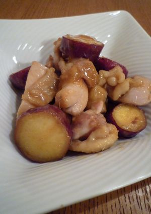 こっくり！鶏肉とさつまいもの味噌炒め-レシピのメイン写真