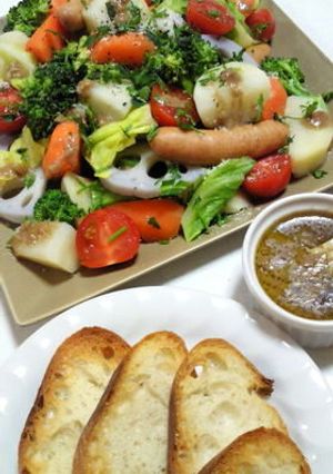 バーニャカウダ風＊たっぷり温野菜サラダ♪-レシピのメイン写真