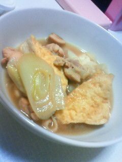 鶏とねぎと厚揚げの煮物-レシピのメイン写真