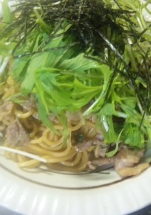 プロの味！！絶品鶏肉と水菜スパゲティー-レシピのメイン写真