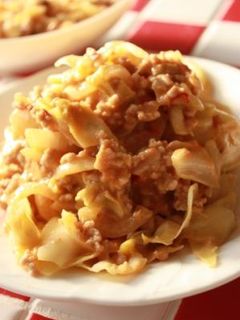 キャベツ&ひき肉✿ピリ辛味噌マヨ炒め♡-レシピのメイン写真