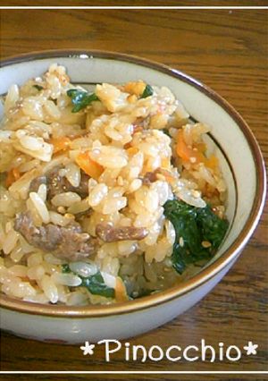 圧力鍋で❀超簡単❀ビビンバ風炊き込みご飯-レシピのメイン写真