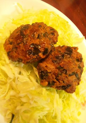 簡単!!マヨポンにらバーグ♪-レシピのメイン写真