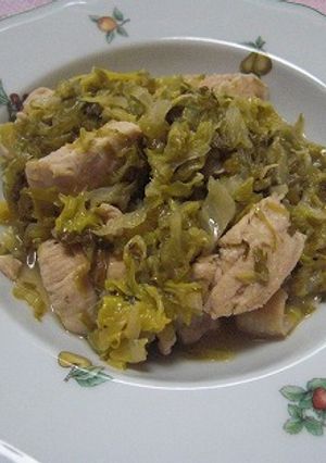 春キャベツとチキンの煮込み-レシピのメイン写真