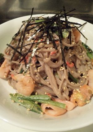 ﾊﾟｽﾀ風☆ｼｰﾌｰﾄﾞそば-レシピのメイン写真