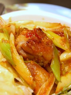 鶏肉と白葱のチリソース炒め-レシピのメイン写真