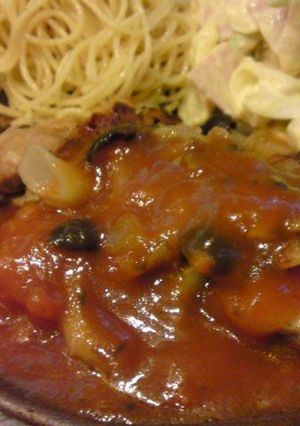 鶏もも肉のなすトマトソースがけ-レシピのメイン写真
