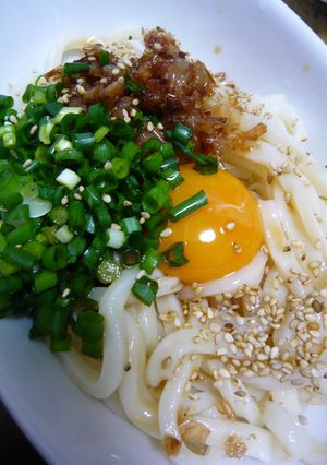 手抜きで、うめ～おかかのぶっかけうどん★-レシピのメイン写真