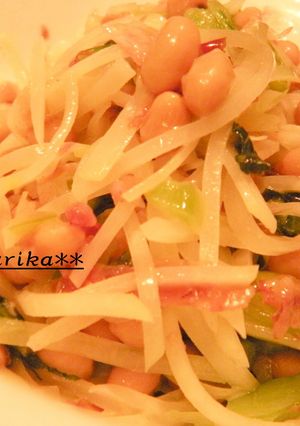 高菜・梅・鰹節納豆ネバネバサラダ？！-レシピのメイン写真