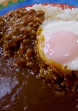 ネバネバ~納豆カレー目玉焼き添え-レシピのメイン写真