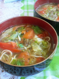 我が家の中華✿レタスとトマトのラーメン-レシピのメイン写真
