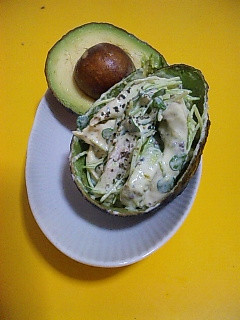 アボカドと鶏ムネのさっぱりサラダ♪-レシピのメイン写真