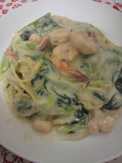 エビと青梗菜のクリームパスタ-レシピのメイン写真
