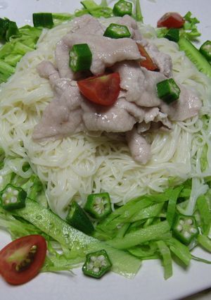 豚しゃぶサラダそうめん-レシピのメイン写真
