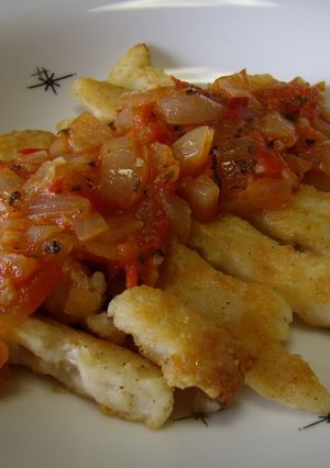 カレイのソテー　トマトソースかけ-レシピのメイン写真