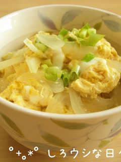 ほっこり♪卵と玉ねぎのにゅうめん-レシピのメイン写真