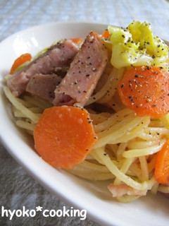 春キャベツとスパムのもちもちパスタ-レシピのメイン写真