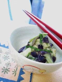 茄子と大葉の酢味噌和え。-レシピのメイン写真