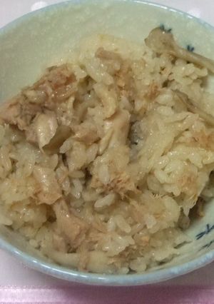 ほくほく♪ツナと舞茸と鶏の炊き込みご飯-レシピのメイン写真