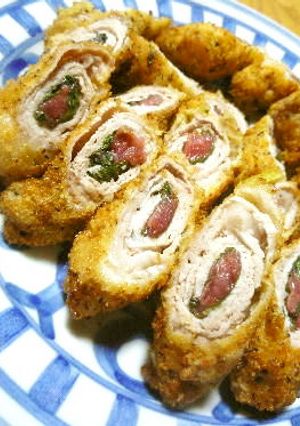 豚肉の梅しそロールフライ-レシピのメイン写真