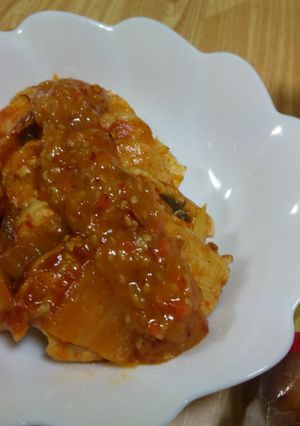 チキンのトマトキムチ煮☆ピリ辛ソースかけ-レシピのメイン写真