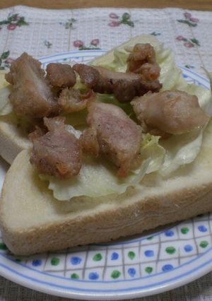 簡単！唐揚げトッピングトースト-レシピのメイン写真