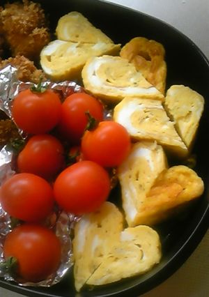 お弁当に♪うちの定番!ハートの卵焼き☆-レシピのメイン写真