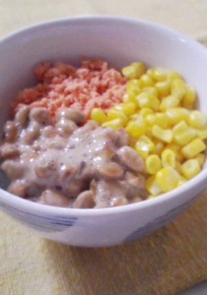 簡単♪のせるだけ納豆の三色丼-レシピのメイン写真