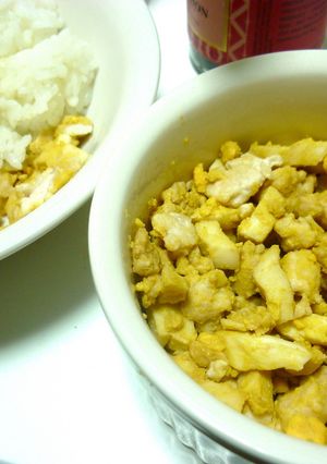 ゆで卵のっけご飯♩・”　●）-レシピのメイン写真