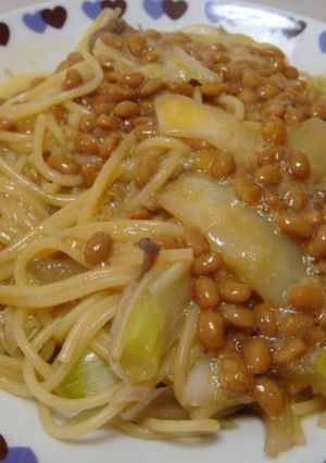 すきやき風☆納豆パスタ＠減塩・妊婦さん-レシピのメイン写真