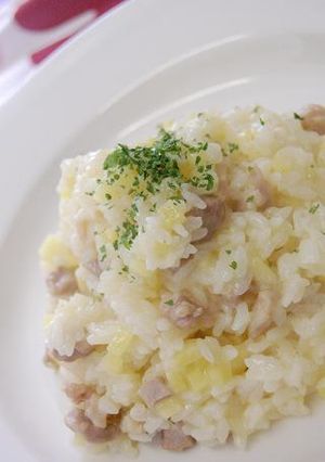 鶏肉とたくわんのこりこりリゾット-レシピのメイン写真