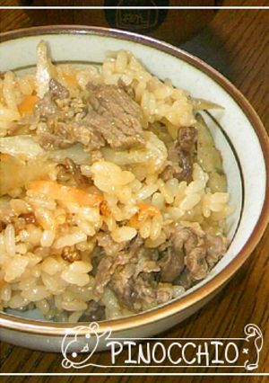 圧力鍋で❀たっぷりごぼうの炊き込みご飯-レシピのメイン写真