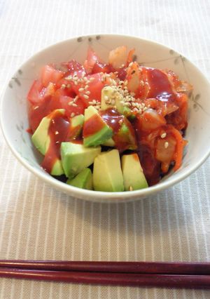 ★目が覚めるアボカドキムチトマト丼★-レシピのメイン写真