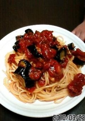 ナスとトマトのパスタ-レシピのメイン写真