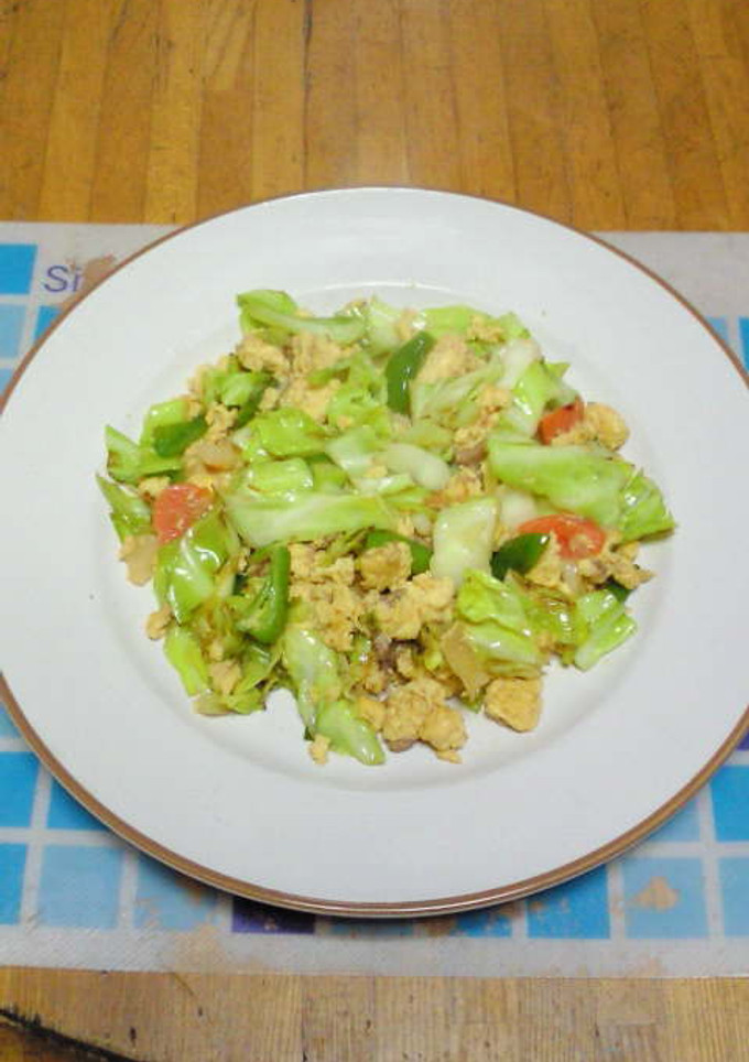 汁が多めの肉じゃがを☆チーズ卵の野菜炒め-レシピのメイン写真