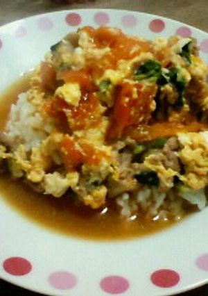豚肉とトマトの和風丼-レシピのメイン写真