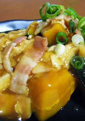 かぼちゃと残り物の煮物　あん仕立て♥-レシピのメイン写真