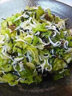 花椒塩で♪海苔レタスしらすのサラダ-レシピのメイン写真