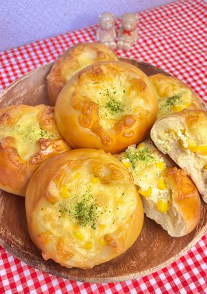 冷めても美味しい♡ふわもちコーンマヨパン-レシピのメイン写真